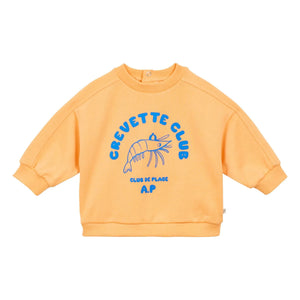 Arsène et Les Pipelettes - Sweat Shrimp Club Organik Pamuk Bebek | Kayısı