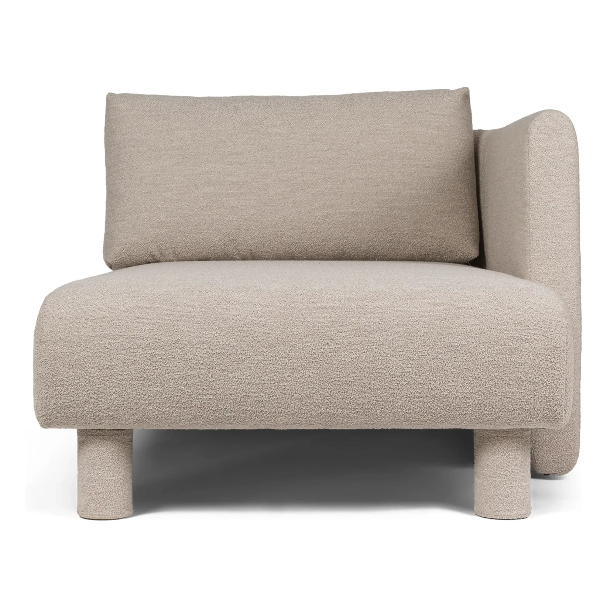 Ferm Living - Sofa Dase bouclé sağ uzanma modülü | Bej