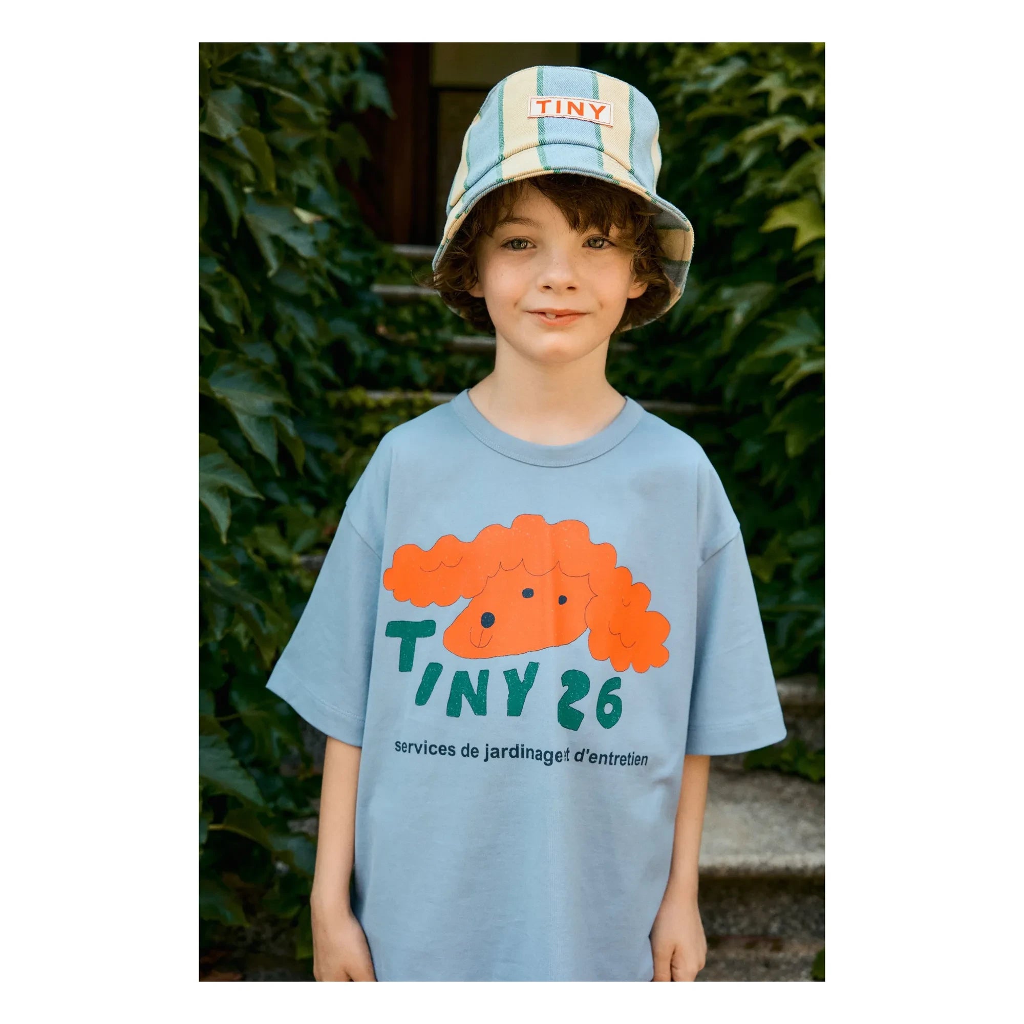 Tinycottons - Tiny 26 Organik pamuklu T-shirt | Gri mavi