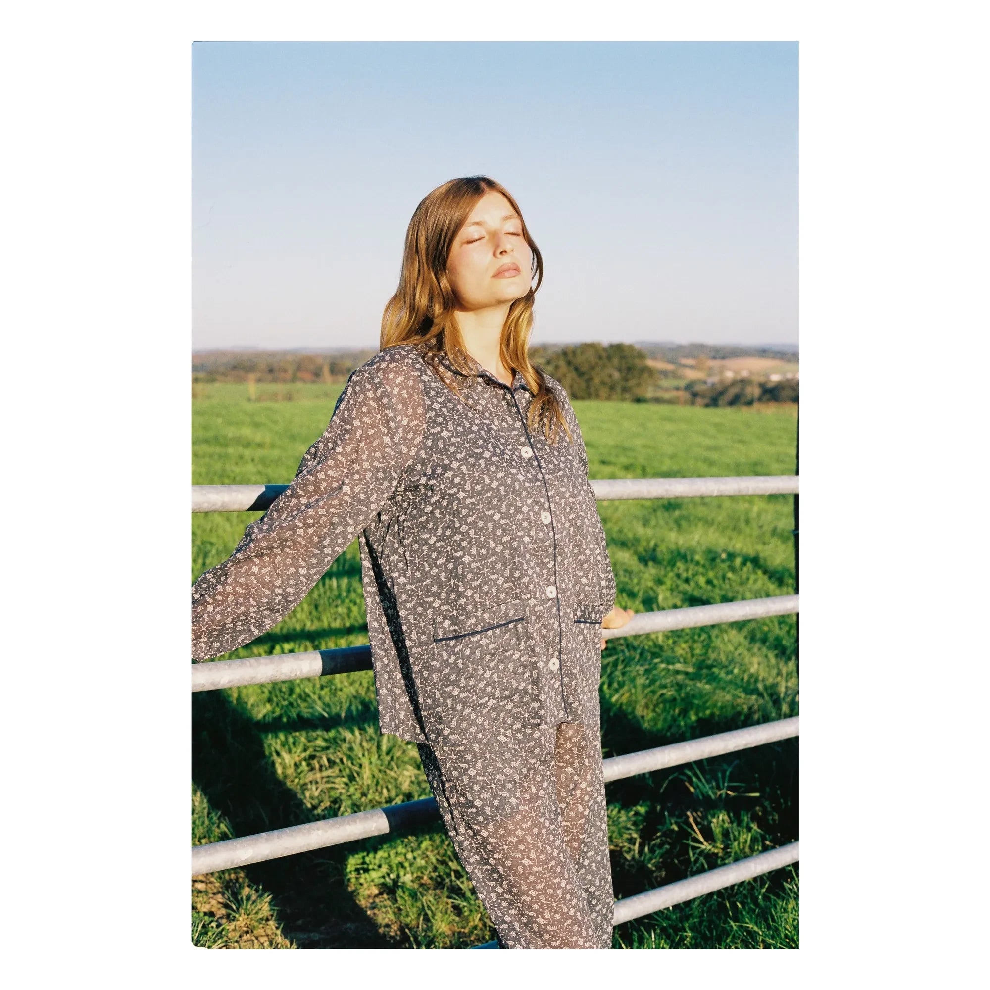 Scarlette Ateliers - Claudine Schmal geschnittener Pyjama | Blau