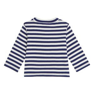 The Campamento - Smiley face striped T-shirt | Blue