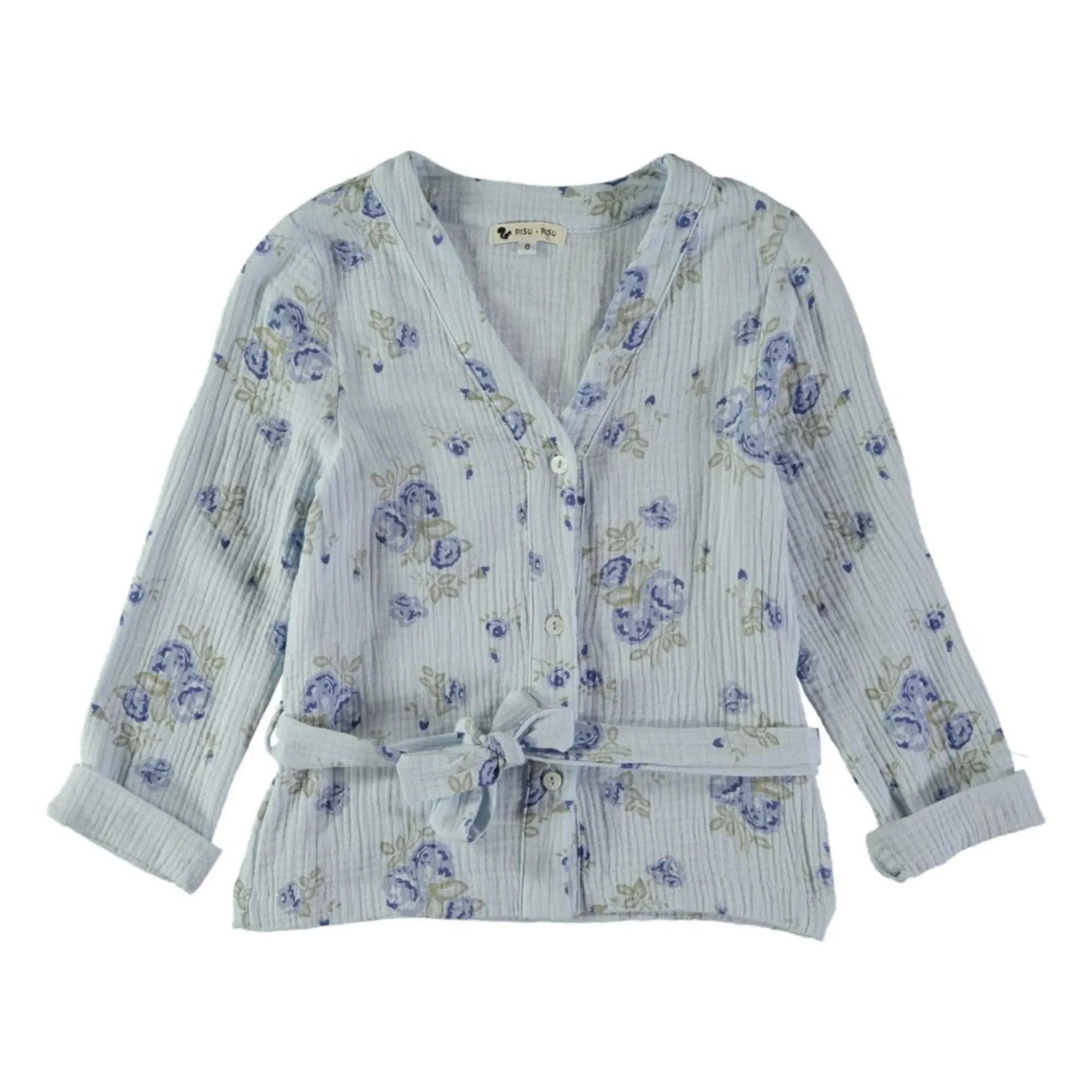 Risu Risu – Luna Fleurie Jacke aus Bio-Baumwollgaze | Ecru