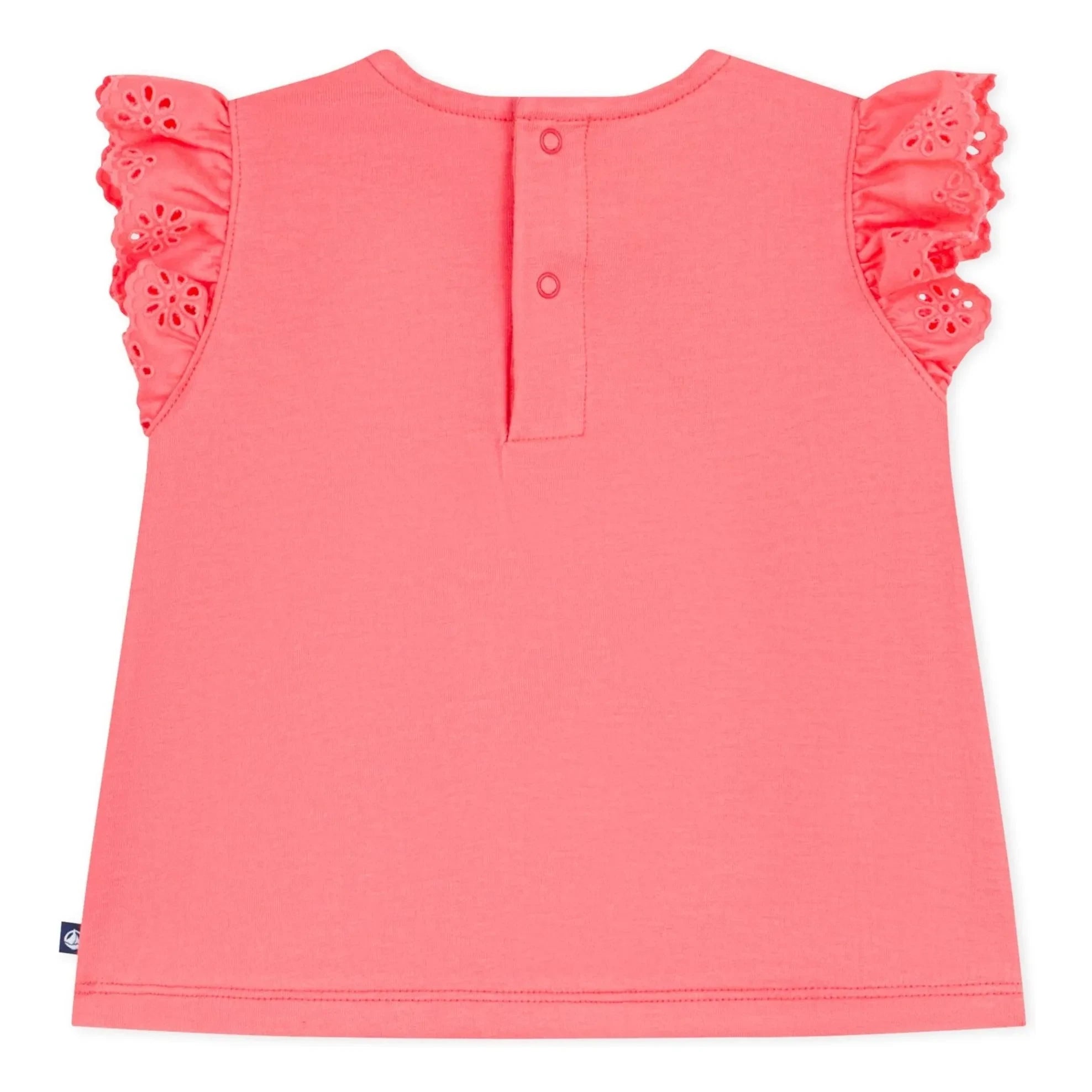 Petit Bateau - Broderie Anglaise Tişört | Korall