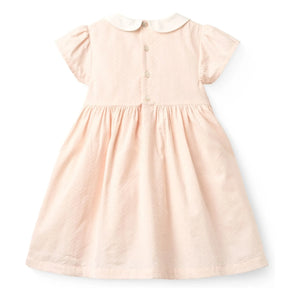 Copenhagen Colors - Kleid mit gerafftem Kragen Bio-Baumwolle | Litschi-Pink
