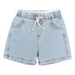 Búho - Bermuda-Shorts aus gewaschenem Denim | Hellblau