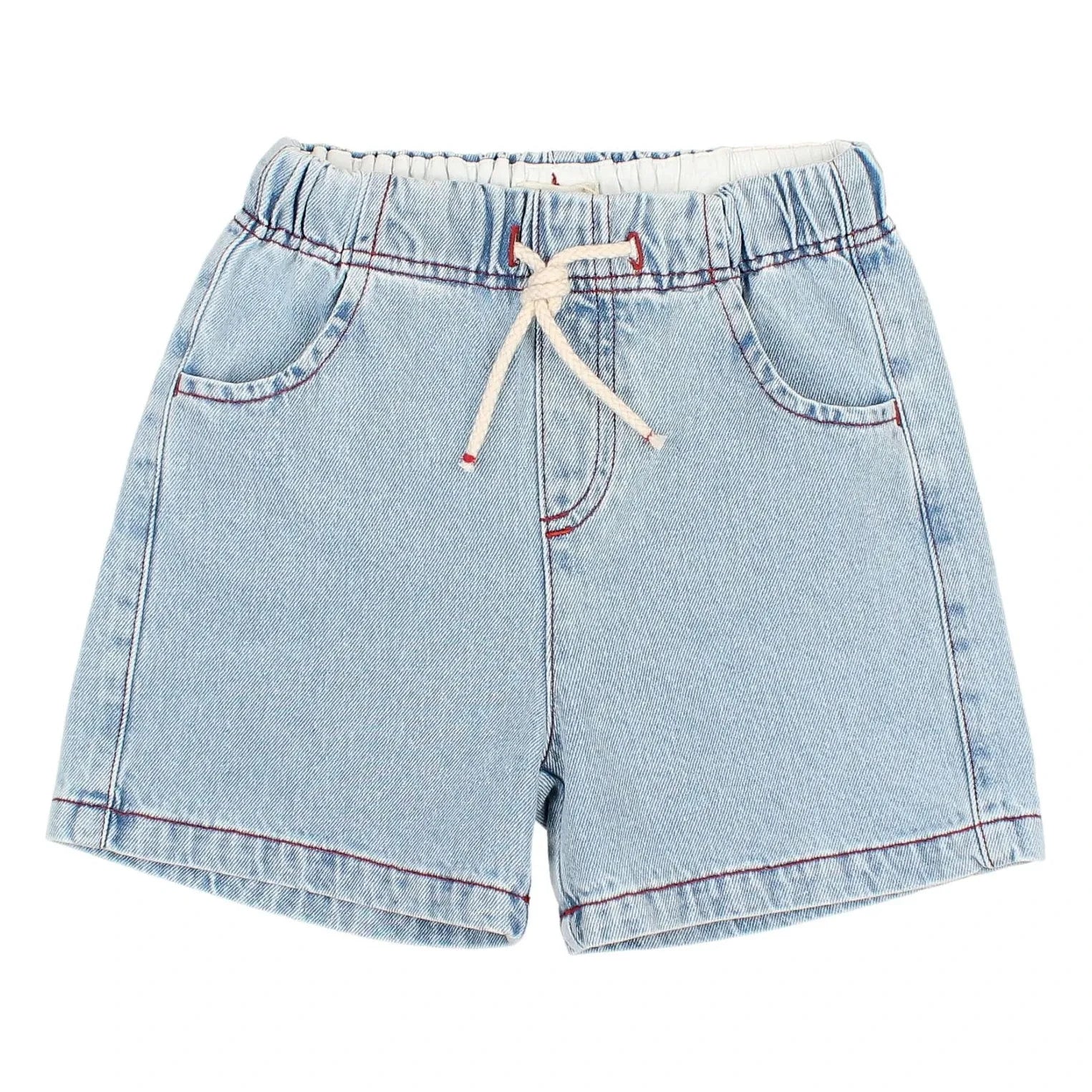 Búho - Bermuda-Shorts aus gewaschenem Denim | Hellblau