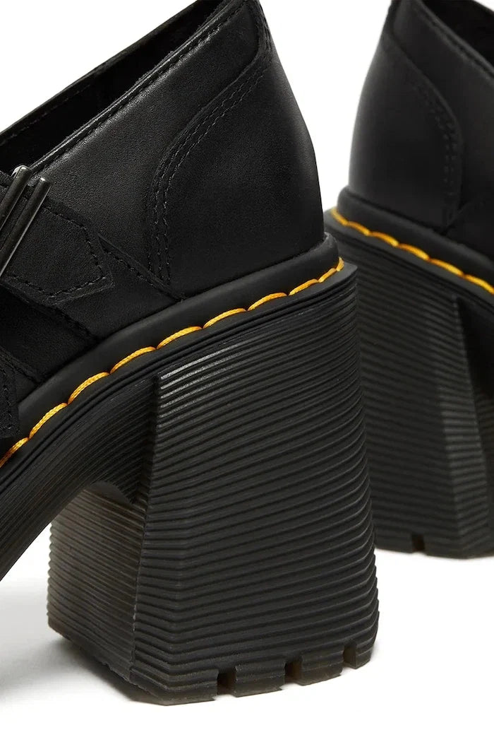 Dr. Martens Eviee Mary Jane Kalın Topuklu Deri Ayakkabı