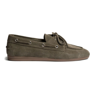 Posa – Bootsschuhe aus Wildleder | Khaki
