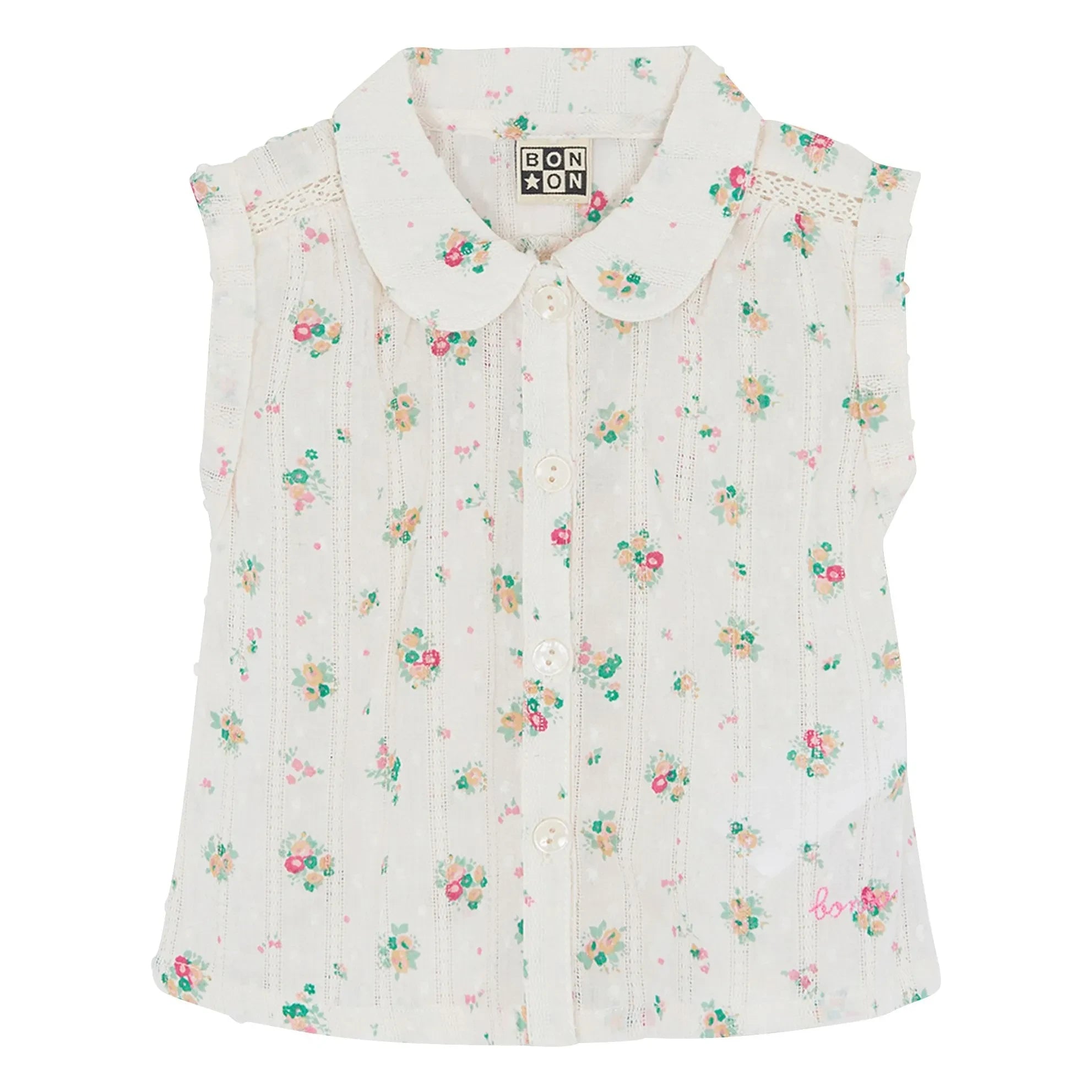 Bonton - Lorelei Blumensträuße Claudine-Kragenhemd | Ecru