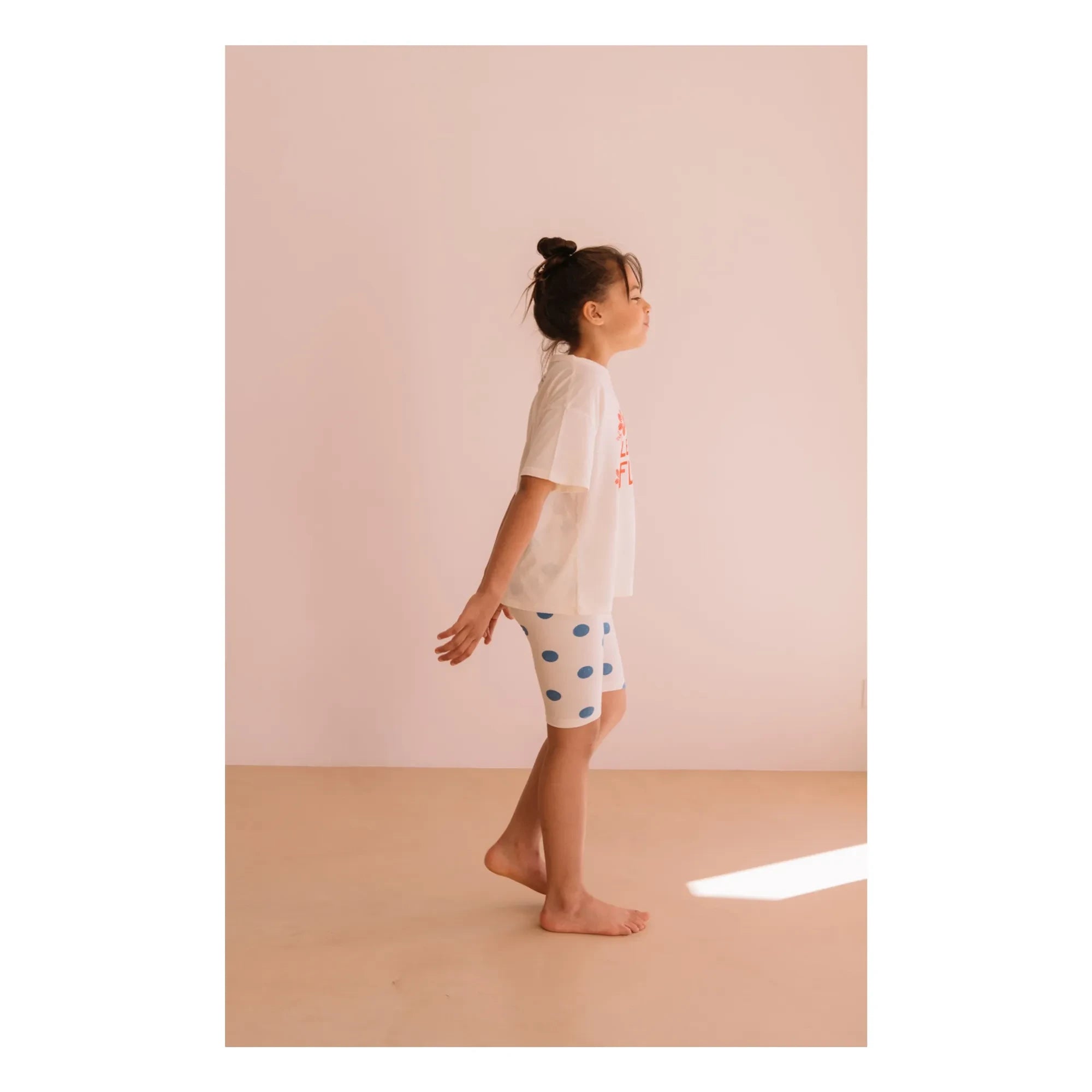 We Are Kids - Cycliste Eddy Dotted Organic Cotton | White