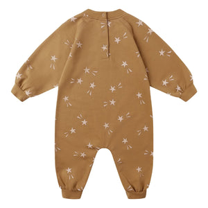 Rylee + Cru - Raglan-Overall mit goldenen Sternen | Senf
