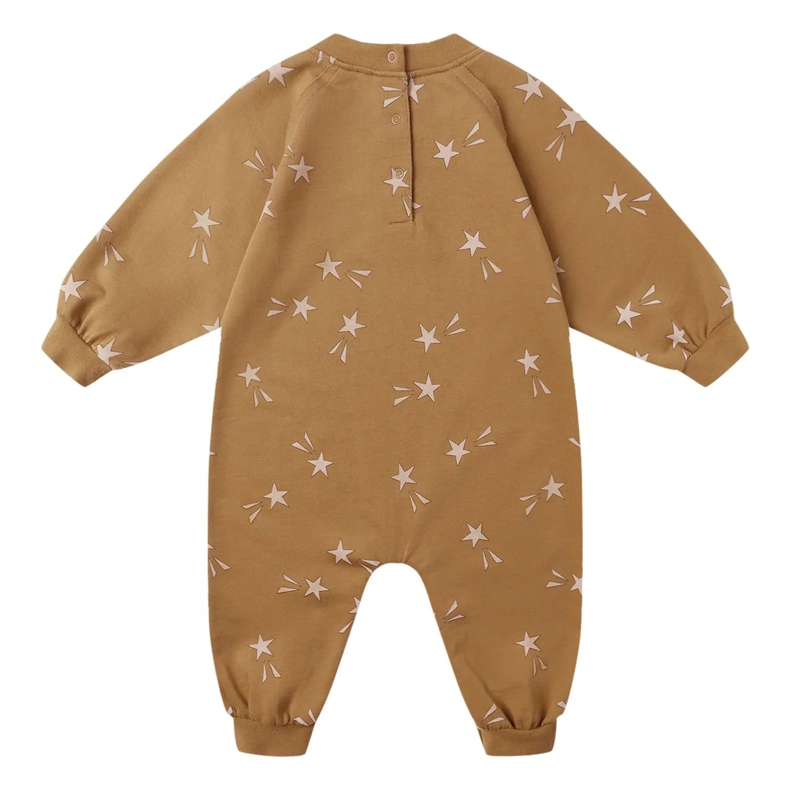 Rylee + Cru - Raglan-Overall mit goldenen Sternen | Senf