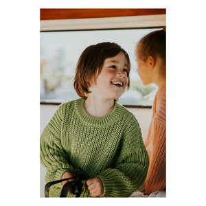Yuki - Organic Cotton Thick Sweater | Olive