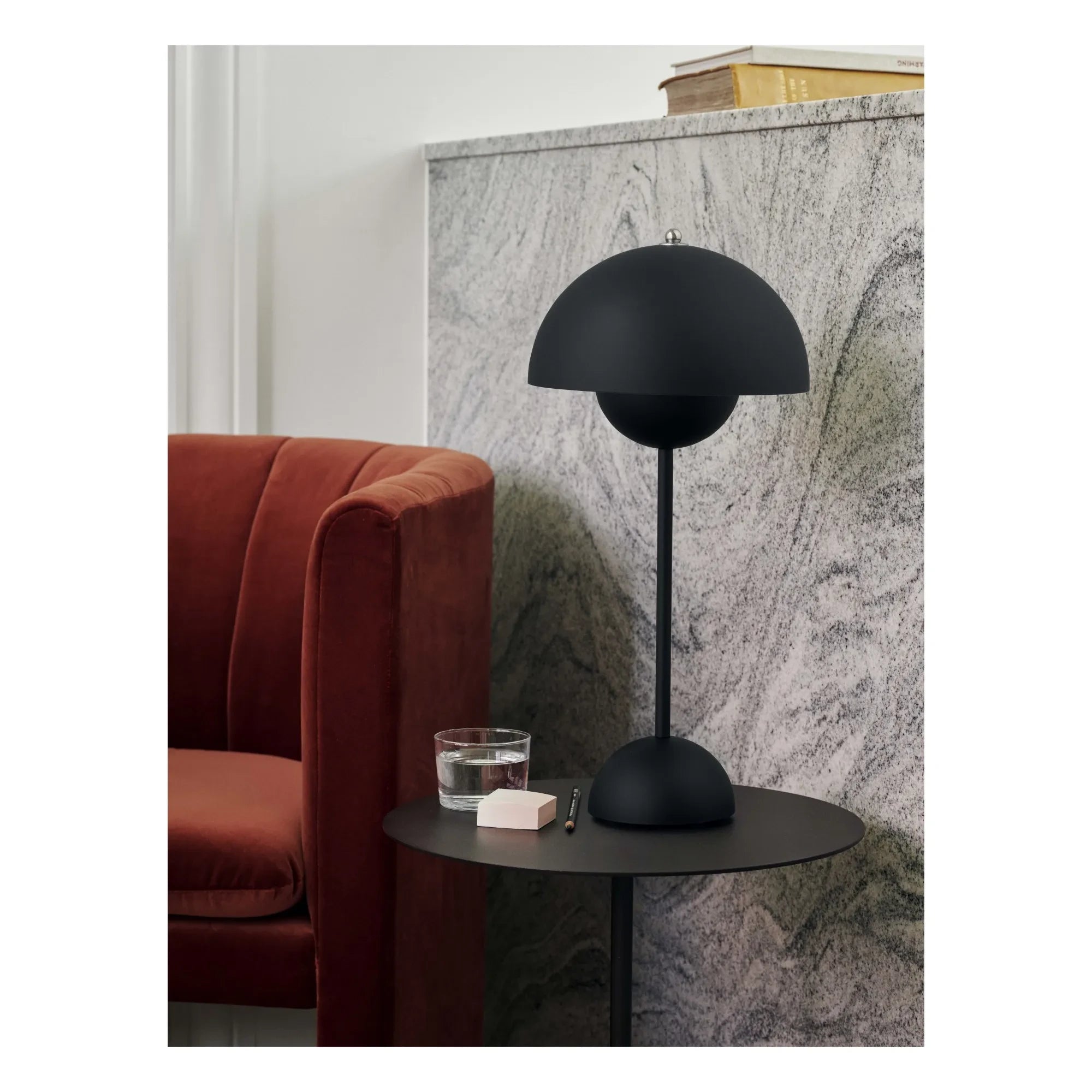 & Tradition - Flowerpot VP3 Masa Lambası, Verner Panton, 1969 | Siyah