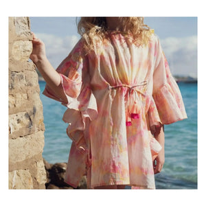 Lison Paris - Caftan Daiquiri Bağcıklı ve Batik Metalik | Pembe