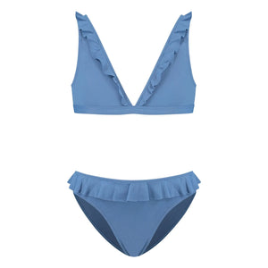 Beachlife - Ruffled Swimsuit | Blue