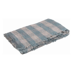 Maison de Vacances - Washed Linen Vichy Cottage Throw | Cloud