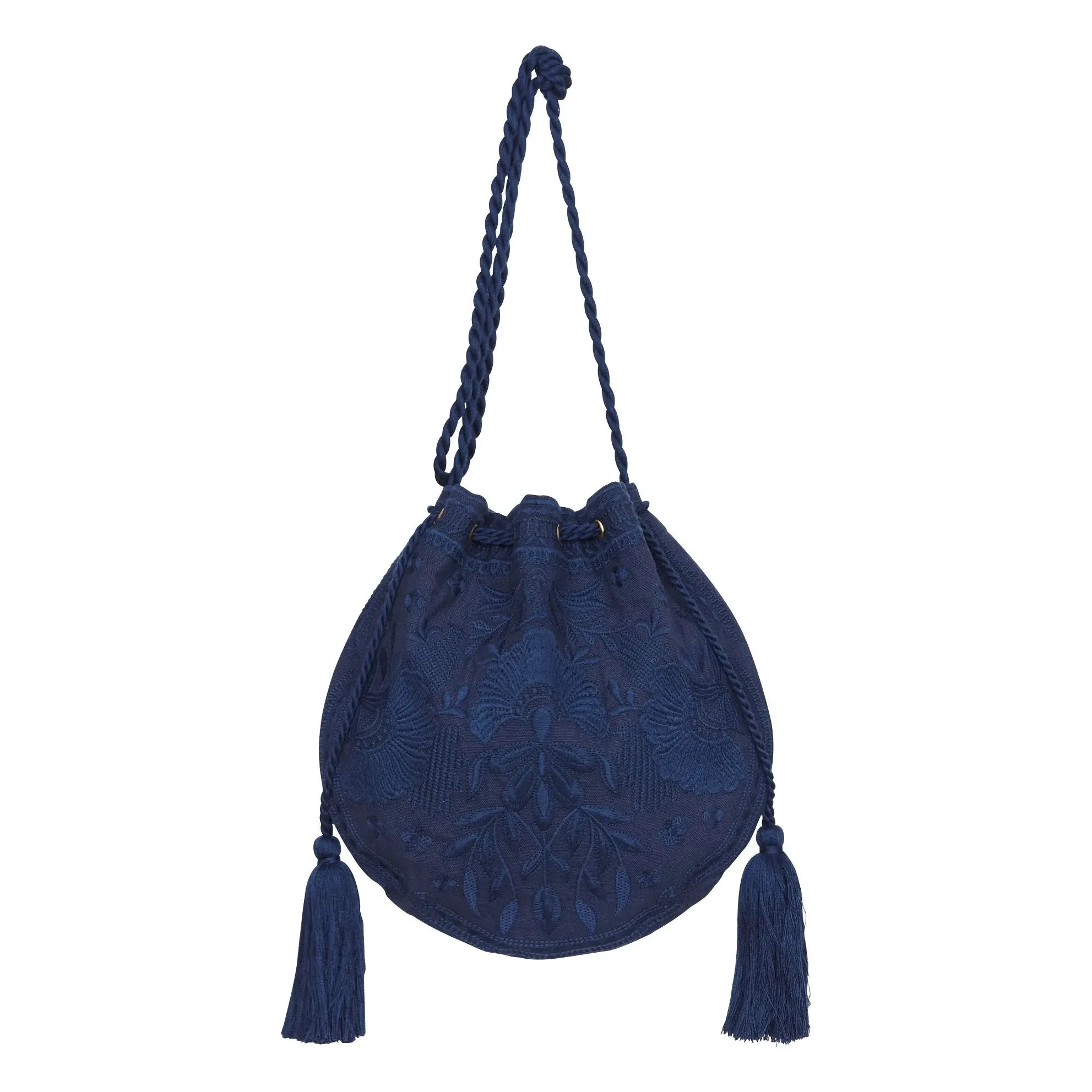 M.A.B.E. – Bestickte Averi Tasche | Marineblau