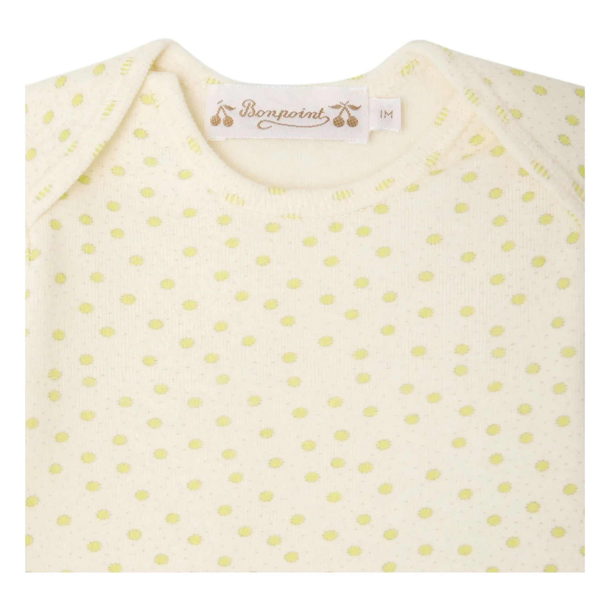 Bonpoint - Timi Polka Organic Cotton T-Shirt and Leggings Set | Ecru