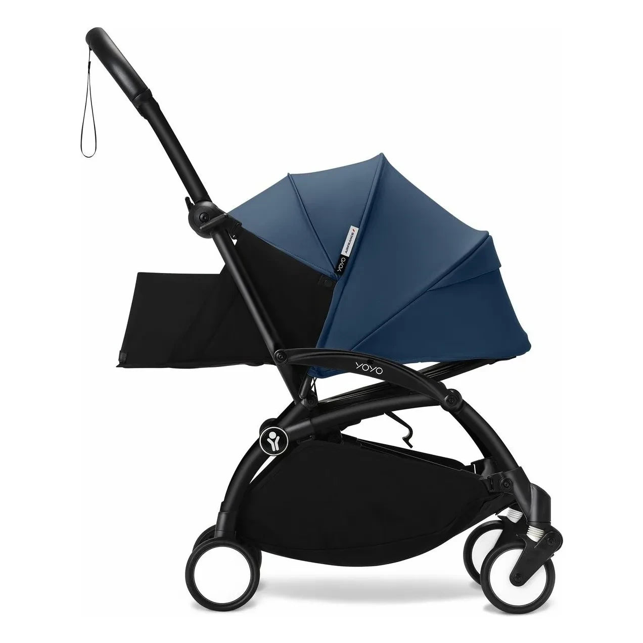 Stokke® - YOYO³ tam bebek arabası 0+ ve 6+ Siyah çerçeve | Air France Mavisi
