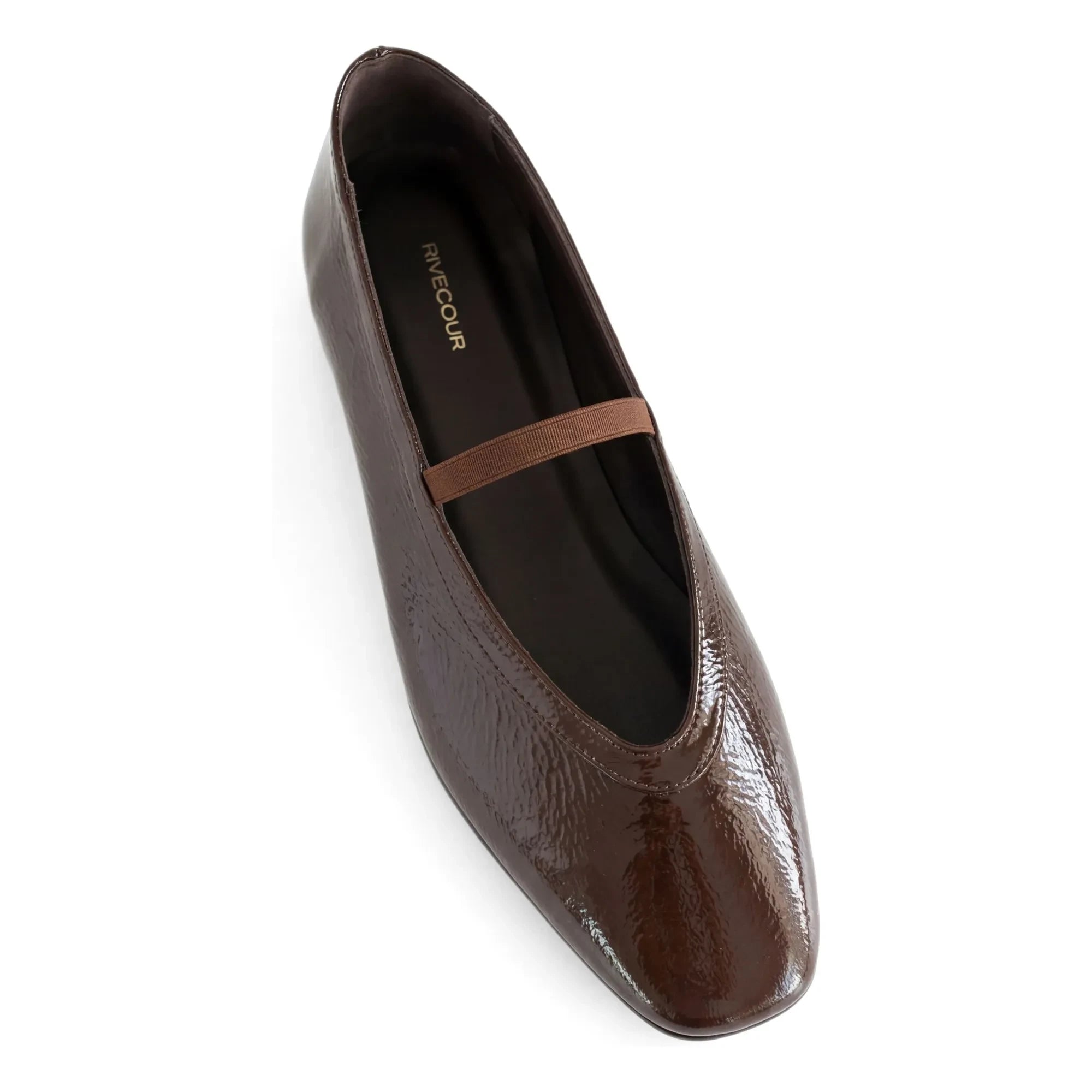 Rivecour - Ballerinas n°136 Lackleder | Schokolade
