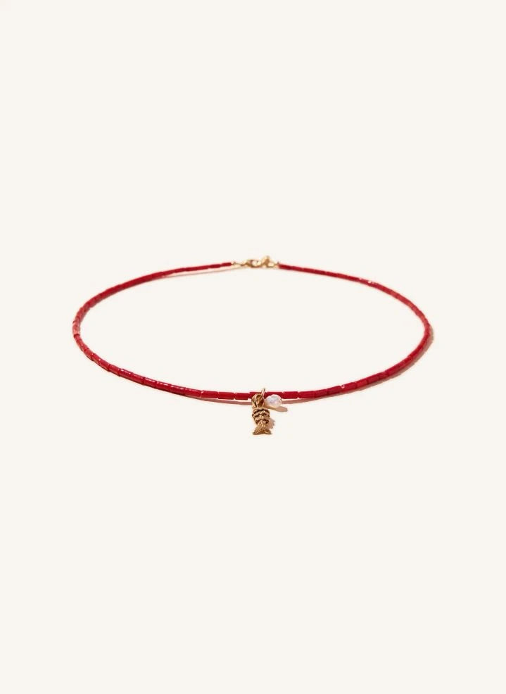 Camille Colette Studio - Pez Sea Bamboo Necklace | Red