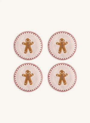 Bloomingville - Binna Tatlı Tabakları - 4'lü Set | Pembe