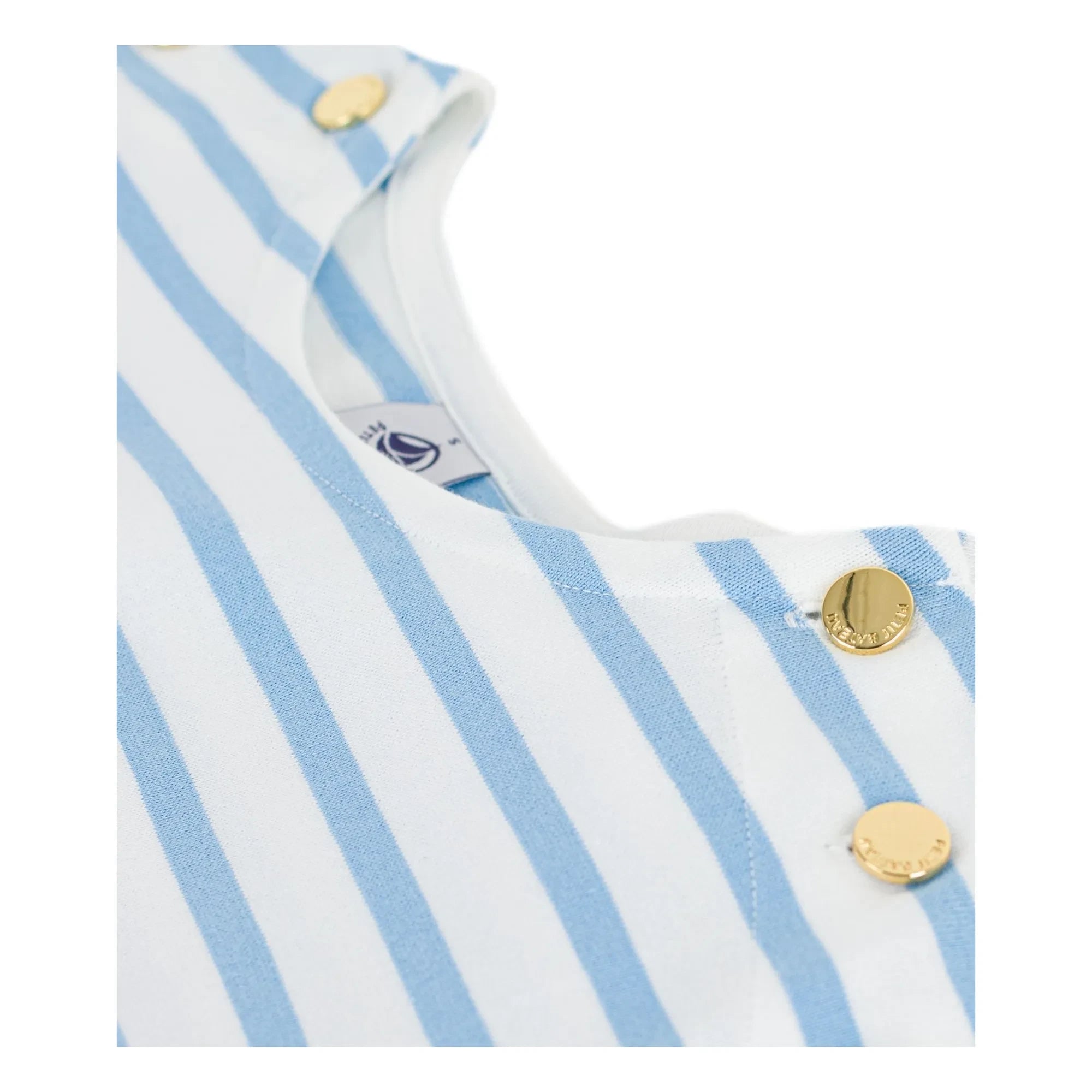 Petit Bateau - Mavi Marinière Düğmeli Çanlar