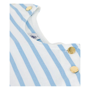 Petit Bateau - Mavi Marinière Düğmeli Çanlar