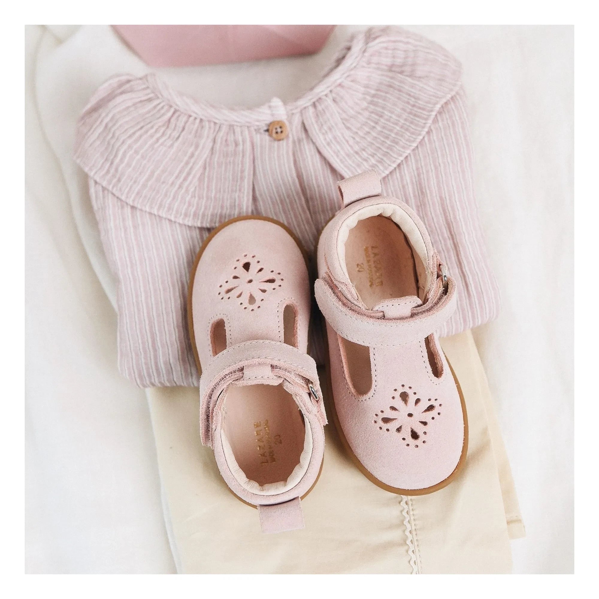 Lazare - Babies Pia Etoile Süet | Pudra pembesi