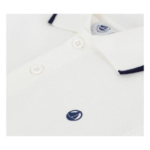 Petit Bateau - Organic Cotton Polo T-Shirt | White