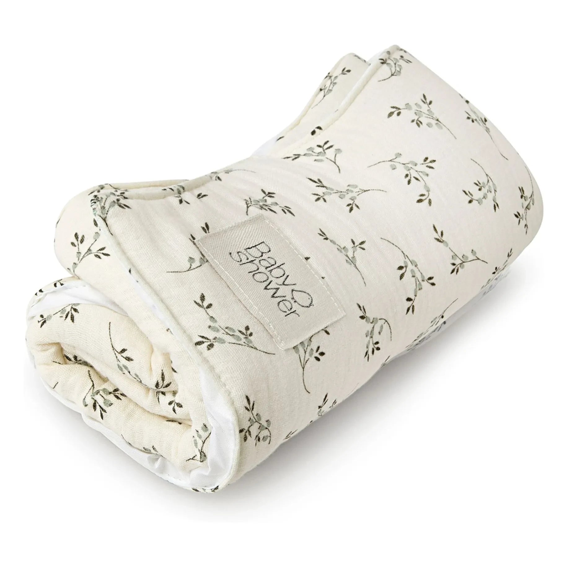 Babyshower - Knot Olive Bloom travel changing mat | Ecru