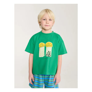 Bobo Choses - Salt and Pepper Organic Cotton T-Shirt and Shorts Set | Green