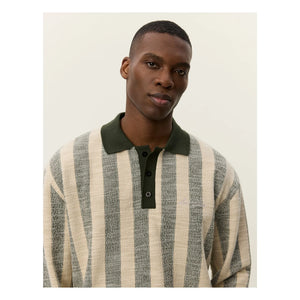 Les Deux - Polo aus Jacquard-Jersey Bowie | Dunkles Khaki