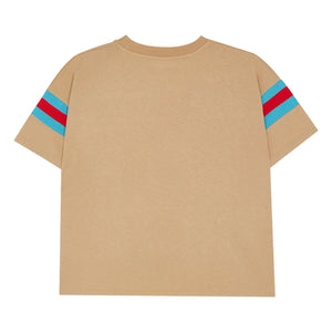 The Campamento - Contrast Striped T-Shirt | Camel