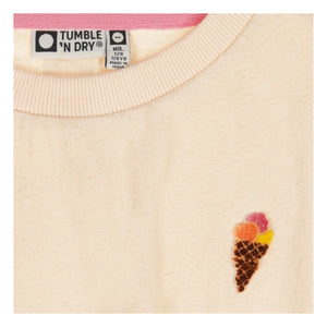 Tumble N'Dry – Kurzer Blumenstrauß T-Shirt aus Bio-Baumwolle | Pfirsich