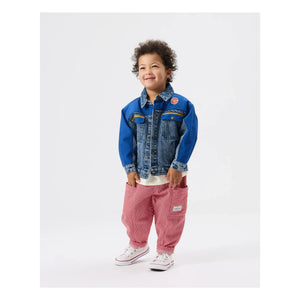 Goldie + Ace - Vintage Denimjacke mit Farbblock-Design | Blau