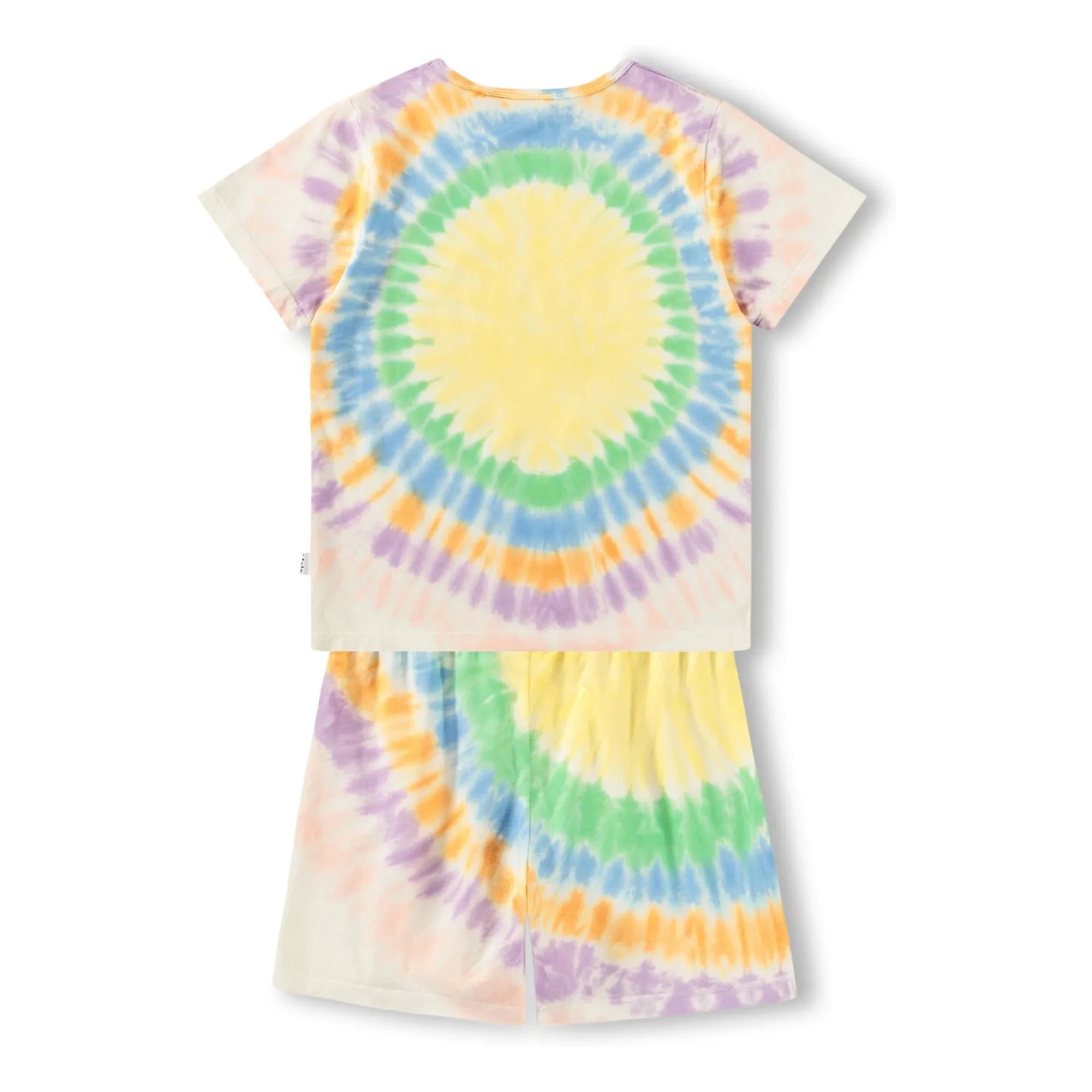 Molo - Short Pajamas Luvis Smile Tie-Dye Organic Cotton | Orange