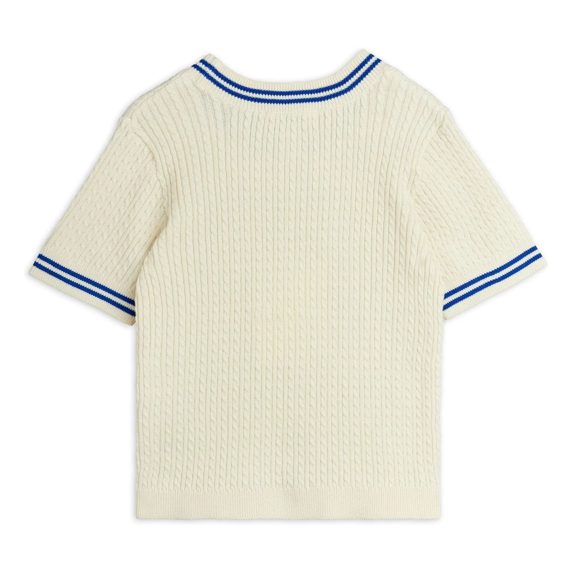 Mini Rodini - Organik pamuklu file T-shirt | Ekru