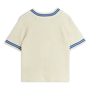 Mini Rodini - Organik pamuklu file T-shirt | Ekru