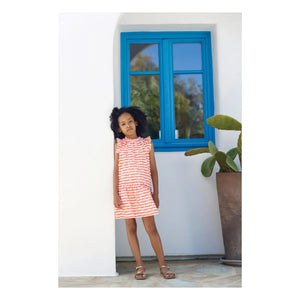 Tartine et Chocolat - Gestreiftes ärmelloses Kleid | Weiß