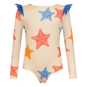 Pepita & Me - Wings Etoiles Langarm-Badeanzug | Ecru