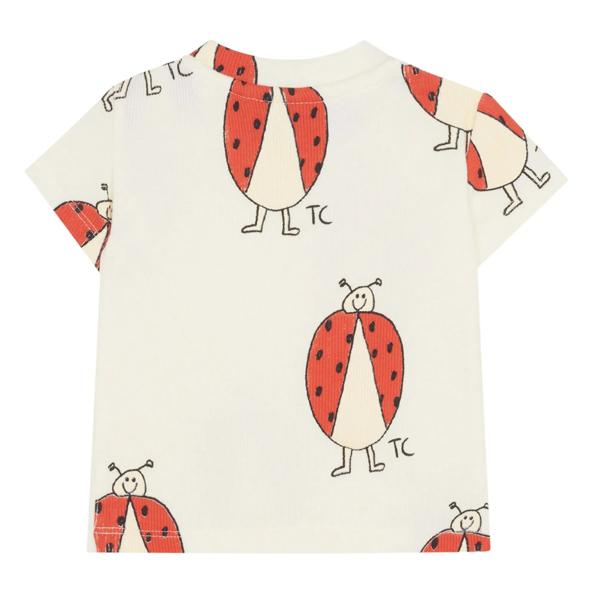 The Campamento – Geripptes T-Shirt mit Marienkäfer-Motiv | Ecru