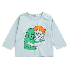 Bobo Choses - Monstre Baby T-Shirt aus Bio-Baumwolle | Hellblau