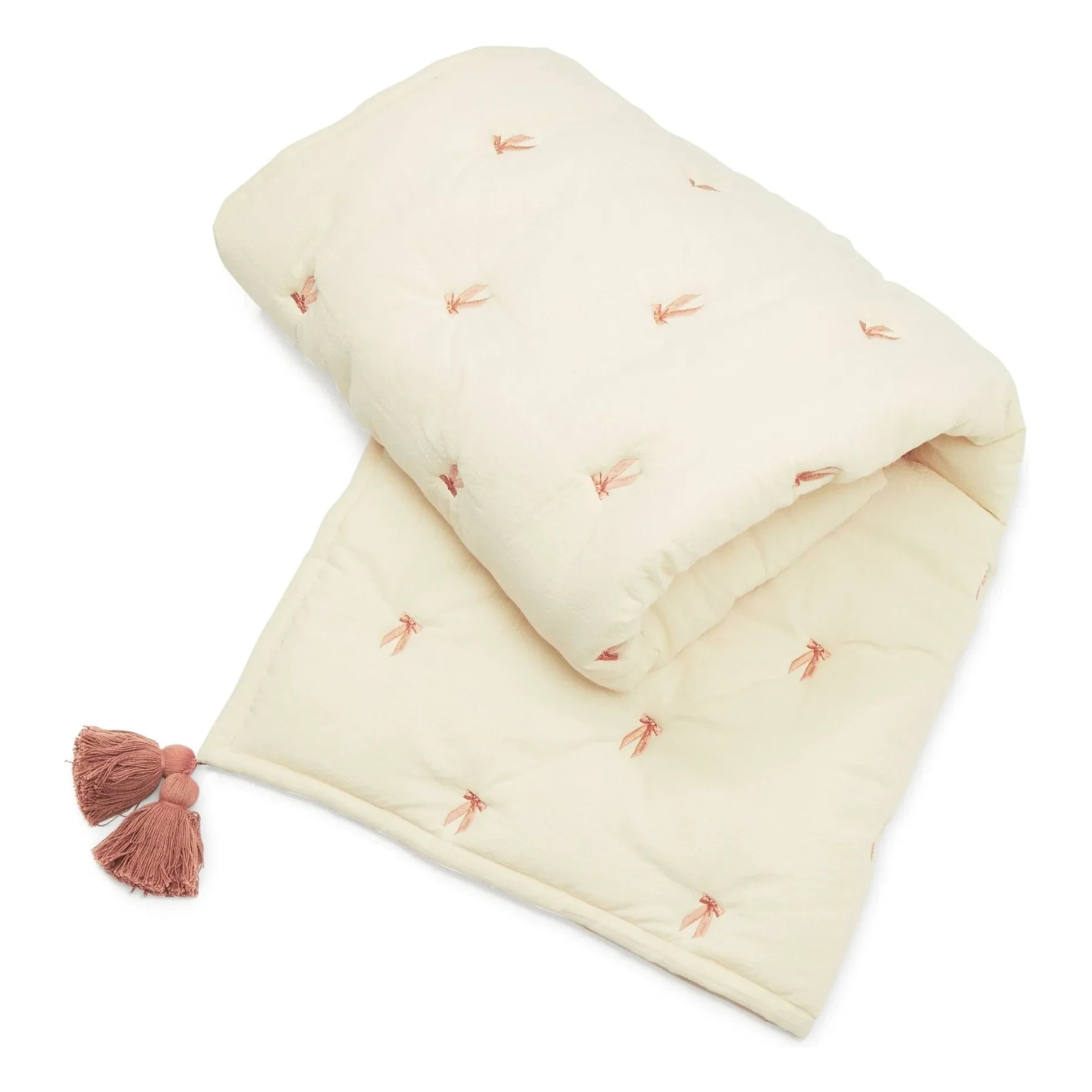 Cam Cam - Bow embroidered blanket | Pink