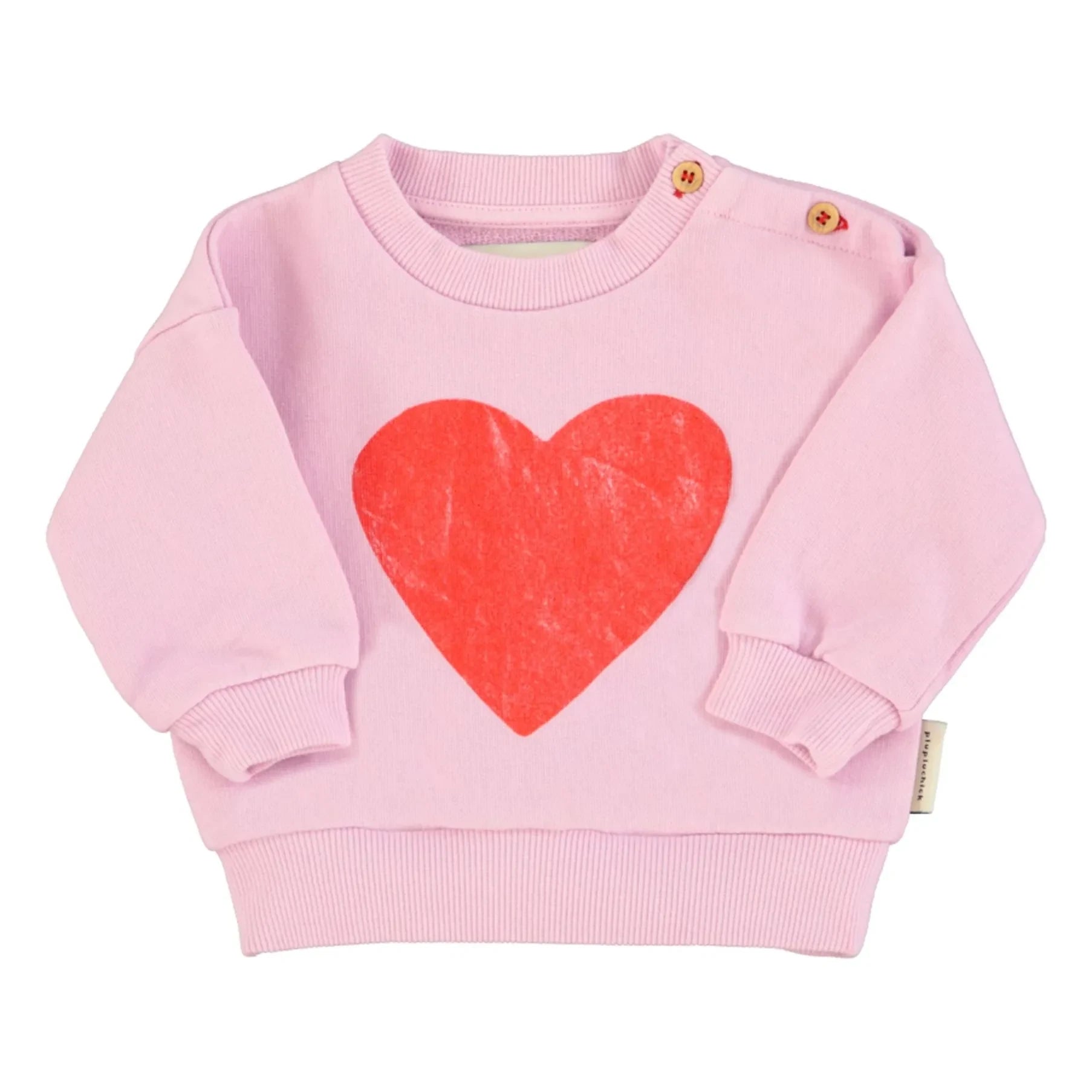 Piupiuchick - Organik Pamuklu Love Sweat | Pembe
