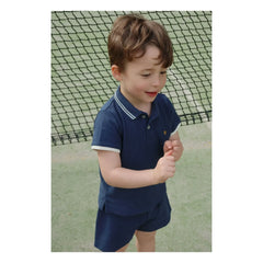 Konges Sløjd - Florian organic cotton polo shirt | Navy Blue