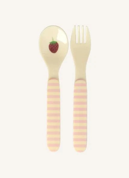 Rice - ABC Melamine Cutlery Set | Powder Pink