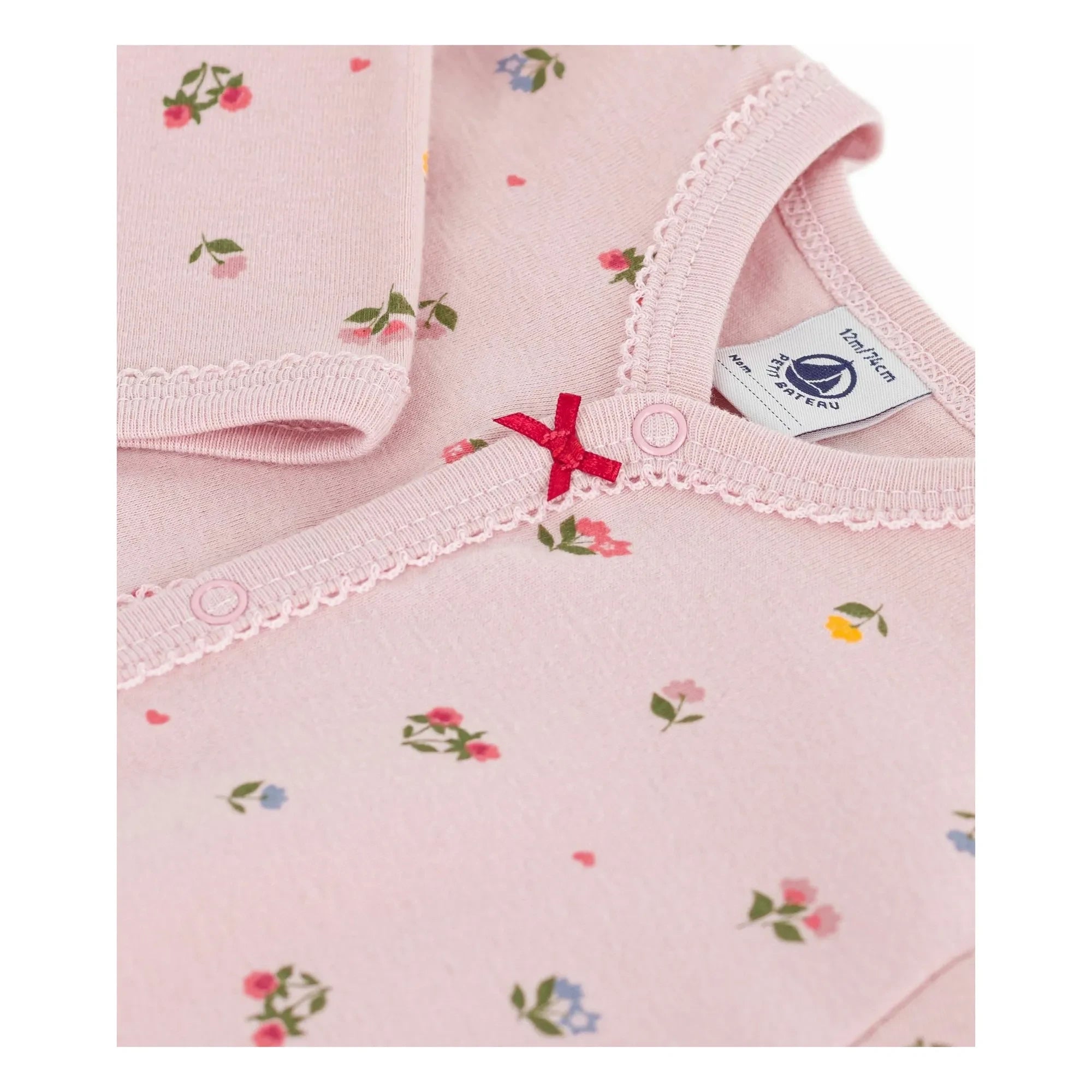 Petit Bateau - Organic Cotton Floral Sleepwear Pajamas | Powder Pink
