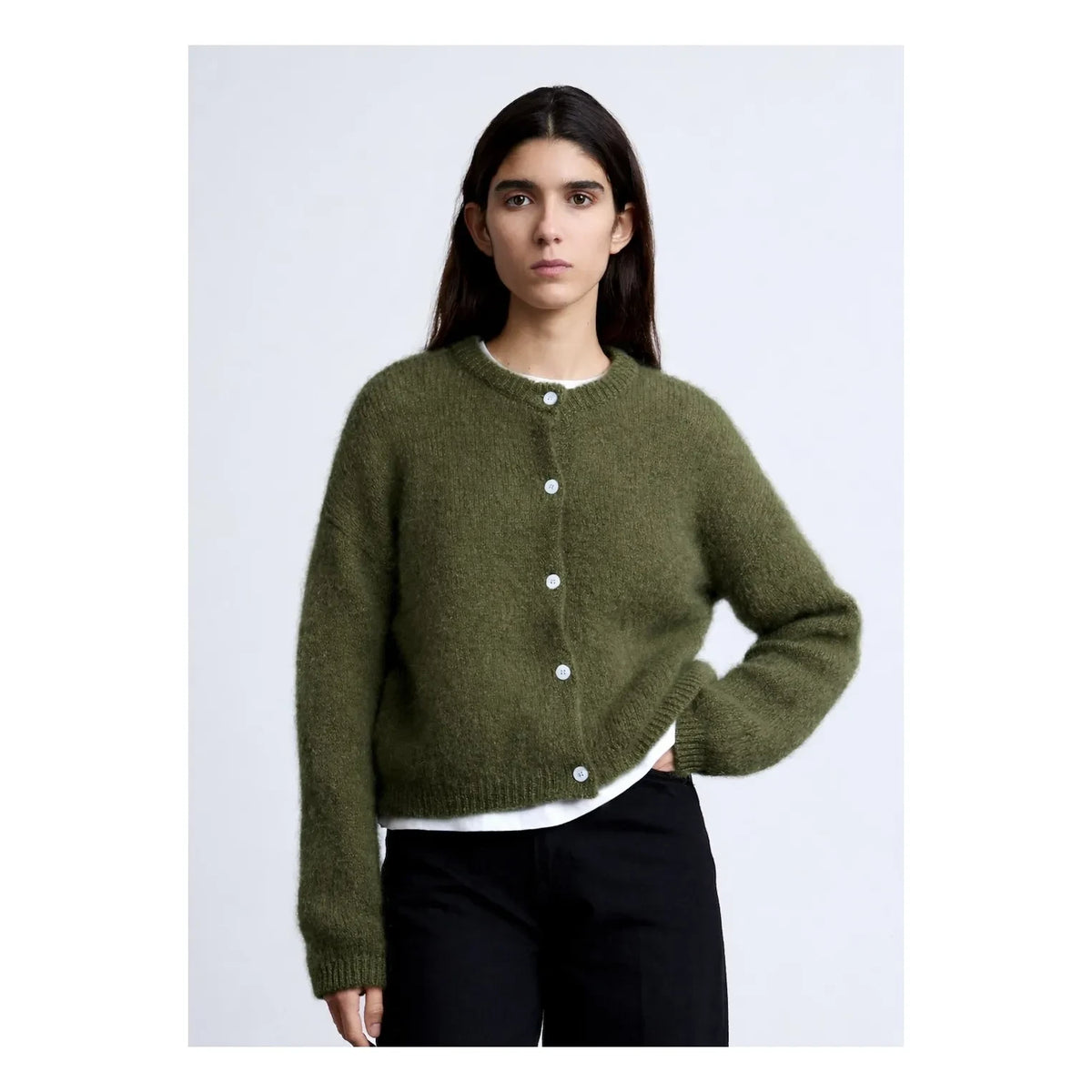 Surprise Paris - Olivia Fuzzy Cardigan | Olive